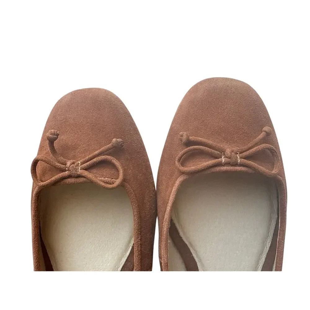 Jack Rogers Kenlyn Brown Suede Ballet Flat Size 9.5 NEW NWOT